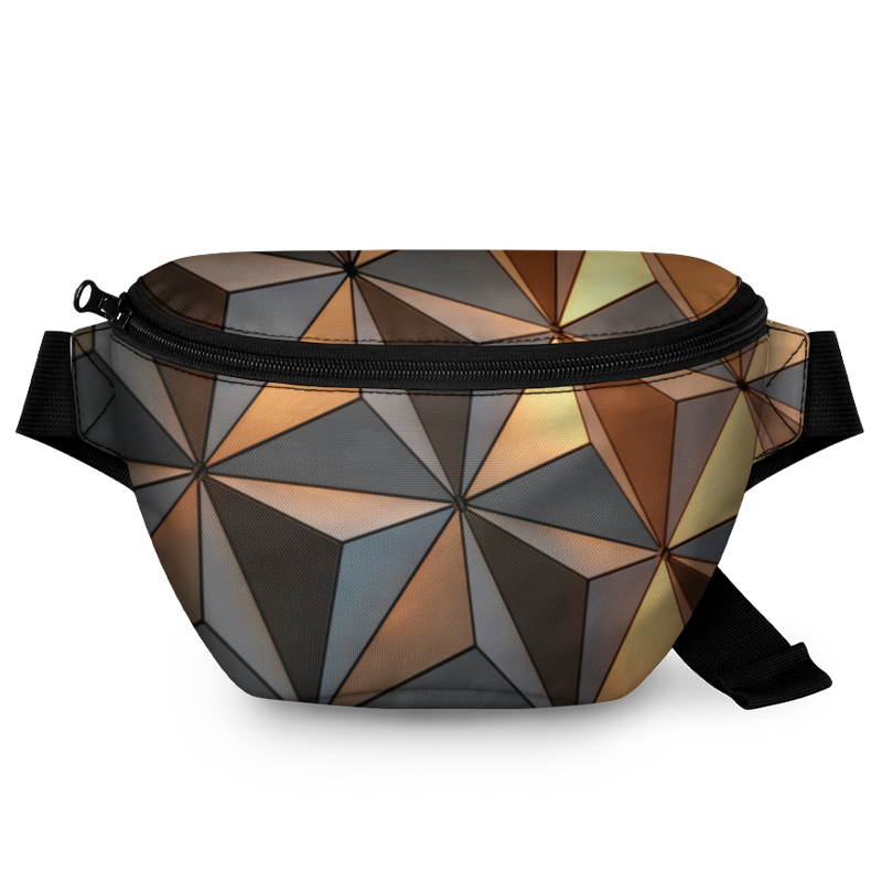 Printio Поясная сумка 3D Треугольники printio пенал 3d акварельные треугольники