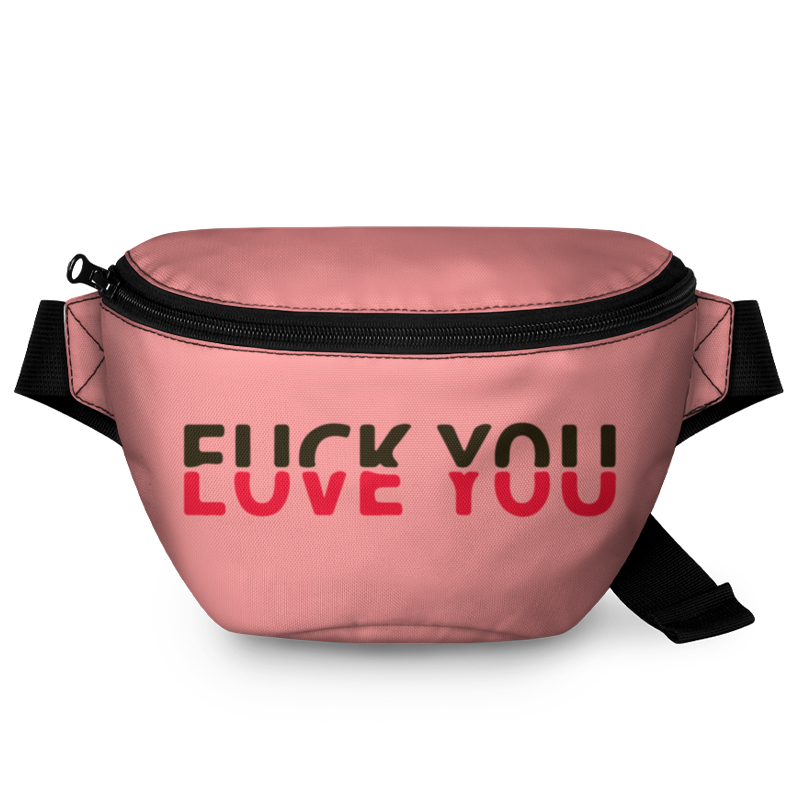 Printio Поясная сумка 3D Fuck you - love you