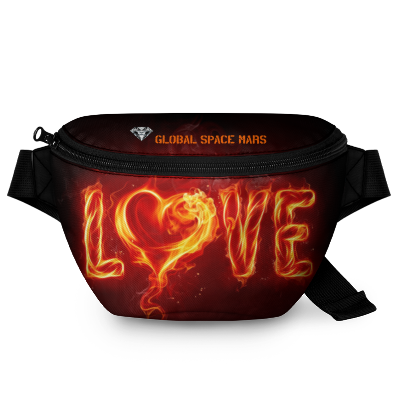 цена Printio Поясная сумка 3D Global space magic mars (коллекция огонь)