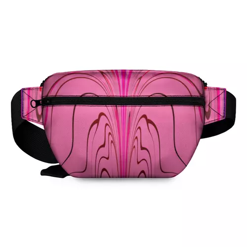 Заказать сумку в Москве. Поясная сумка 3D Розовые волны от Alexey Evsyunin - готовые дизайны и нанесение принтов.
