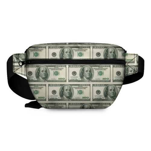 Заказать сумку в Москве. Поясная сумка 3D Dollars от Jimmy Flash - готовые дизайны и нанесение принтов.