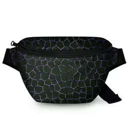 Заказать сумку в Москве. Поясная сумка 3D Темные соты от Alexey Evsyunin - готовые дизайны и нанесение принтов.