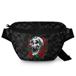 Заказать сумку в Москве. Поясная сумка 3D Skull and Roses от balden - готовые дизайны и нанесение принтов.