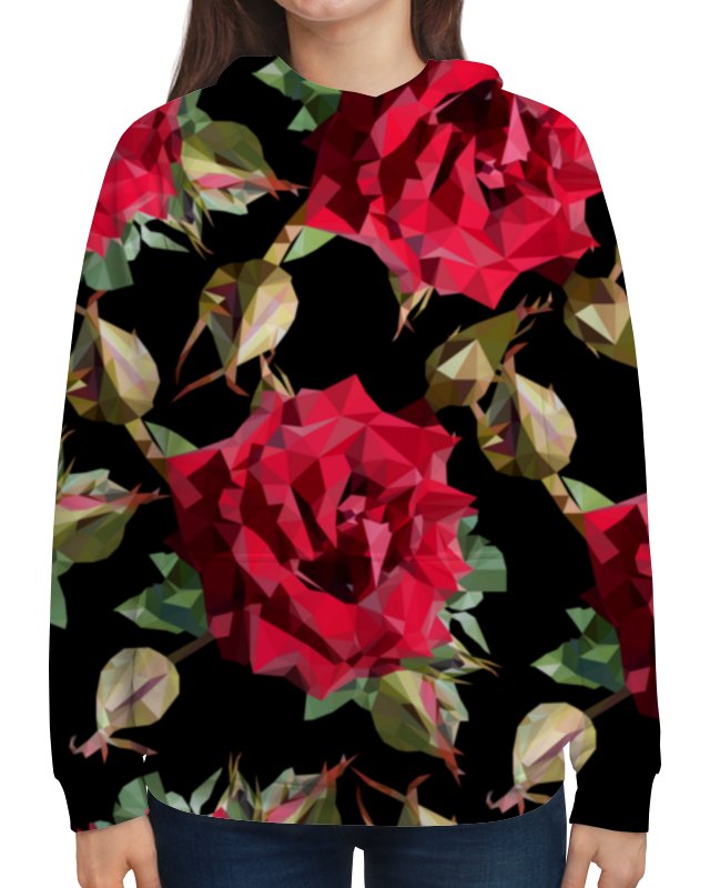 Printio Толстовка с полной запечаткой Rose low poly vector printio футболка с полной запечаткой женская rose low poly vector