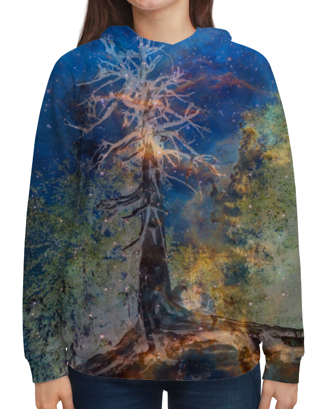 Printio Толстовка с полной запечаткой Космическая сосна printio футболка с полной запечаткой женская космическая сосна