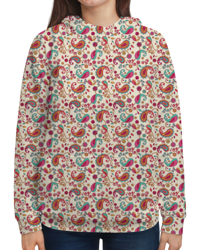 Printio Толстовка с полной запечаткой Пейсли (яркий) printio футболка с полной запечаткой женская пейсли яркий