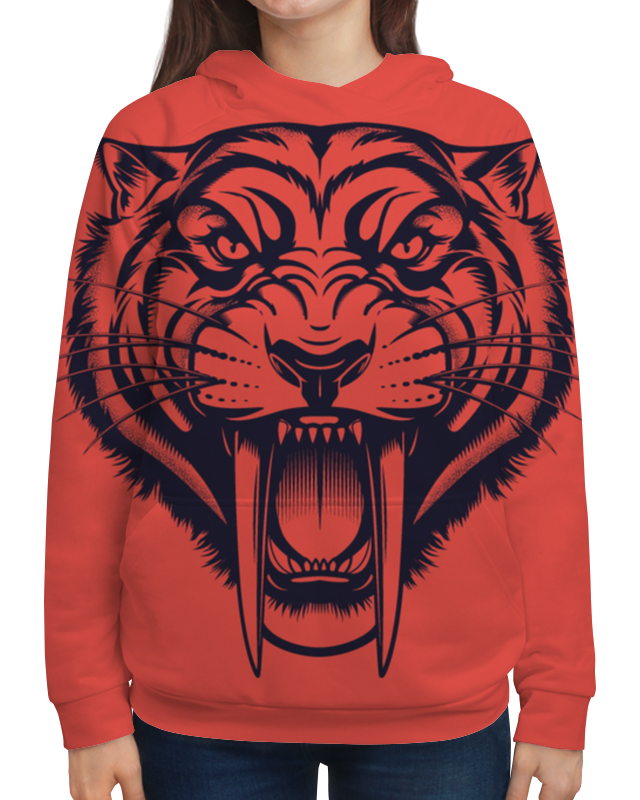 Printio Толстовка с полной запечаткой Саблезубый тигр printio футболка с полной запечаткой для девочек саблезубый тигр