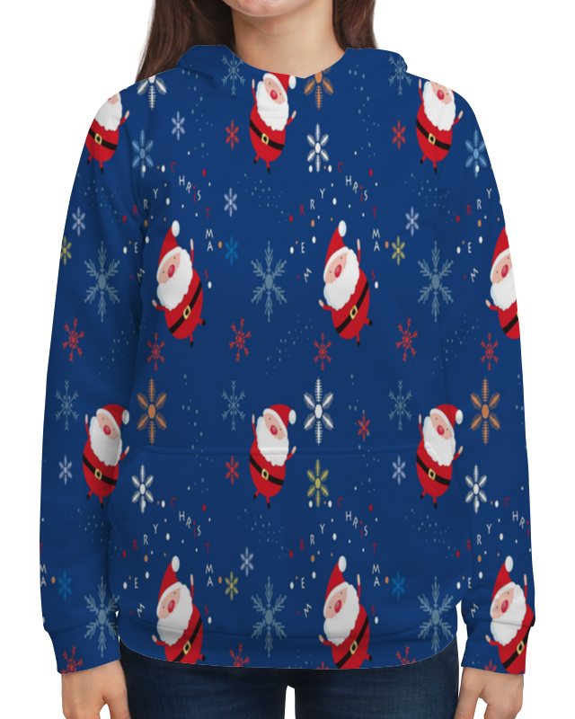 printio футболка с полной запечаткой для девочек снеговички и деды морозы Printio Толстовка с полной запечаткой Деды морозы