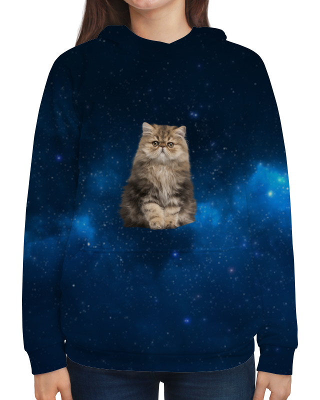 Printio Толстовка с полной запечаткой Кот в космосе