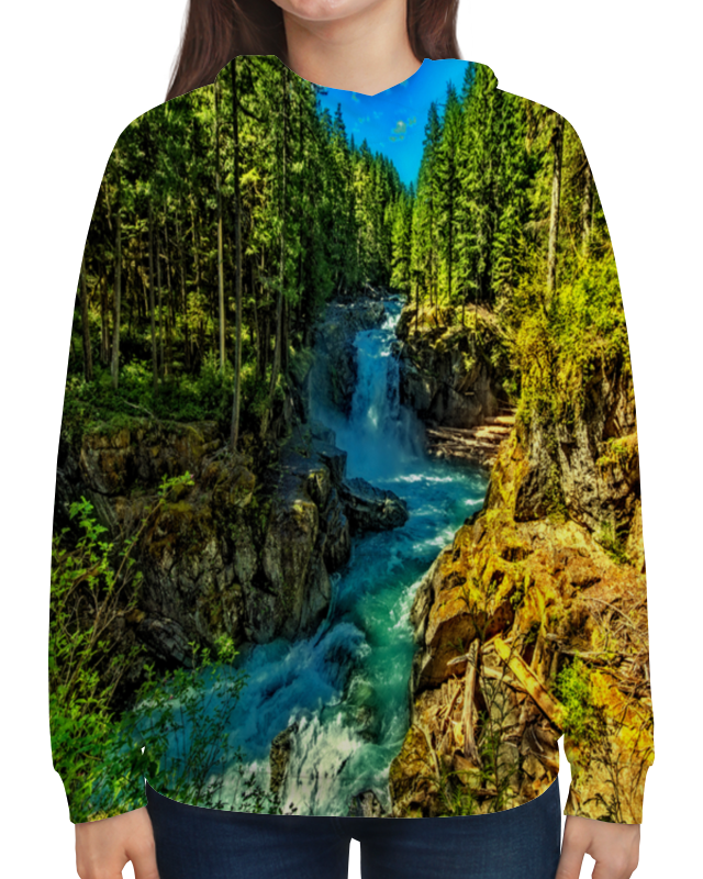 printio футболка с полной запечаткой мужская лесной пейзаж уильям ричардс Printio Толстовка с полной запечаткой Лесной пейзаж