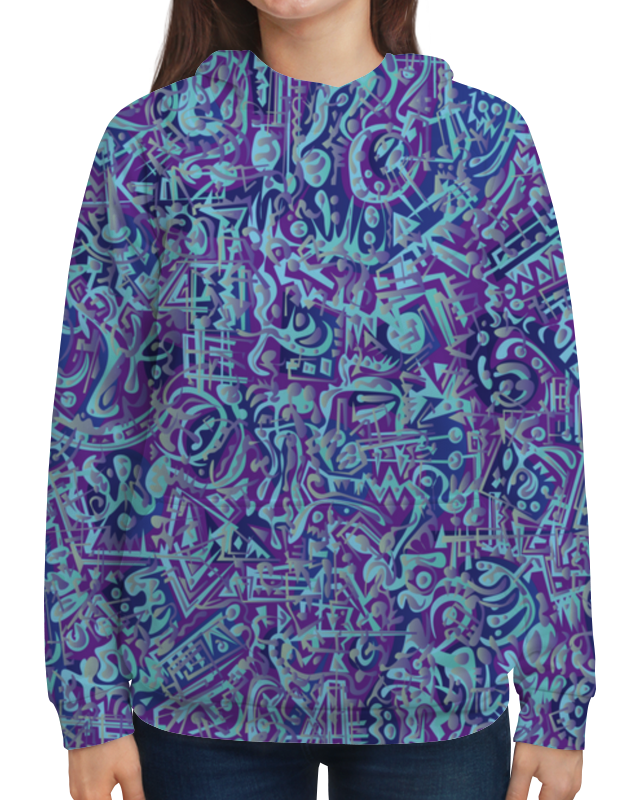 Printio Толстовка с полной запечаткой Голубое в фиолетовом printio рюкзак мешок с полной запечаткой голубое в фиолетовом