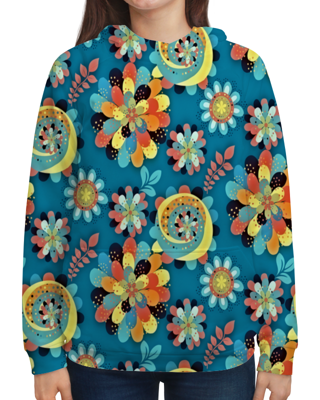 Printio Толстовка с полной запечаткой Цветы в красках printio детский свитшот с полной запечаткой цветы в красках