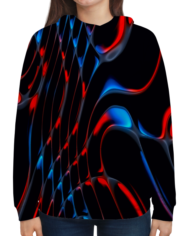 Printio Толстовка с полной запечаткой Красно-синие полосы printio футболка с полной запечаткой мужская красно синие полосы