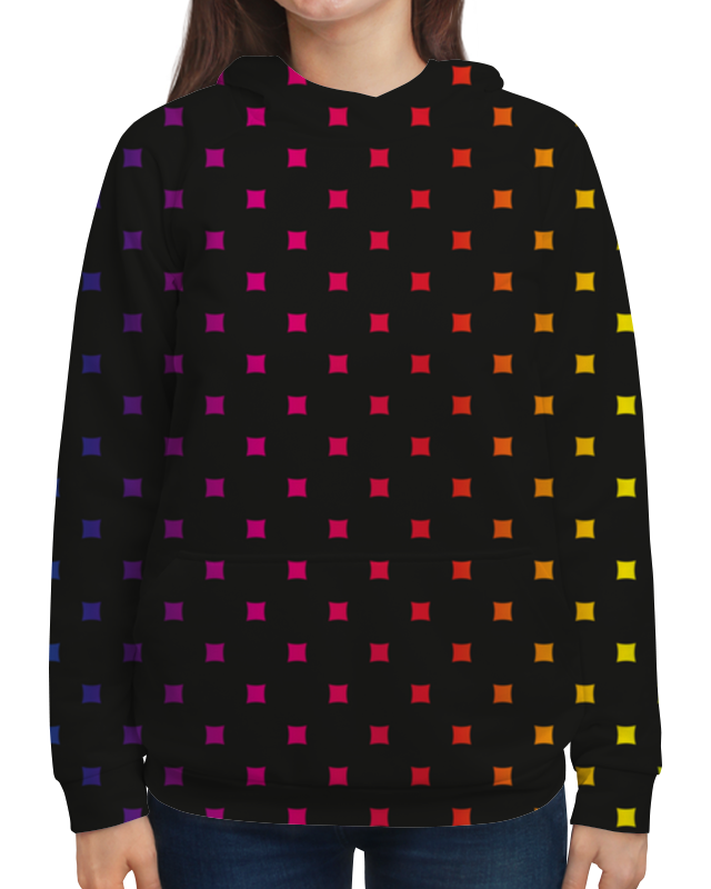 Printio Толстовка с полной запечаткой Разноцветные кубики на черном printio толстовка с полной запечаткой толстовка красные цветы