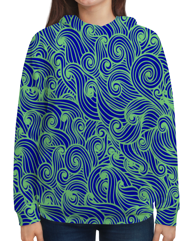 Printio Толстовка с полной запечаткой Морская волна printio подушка 40×40 см с полной запечаткой морская волна