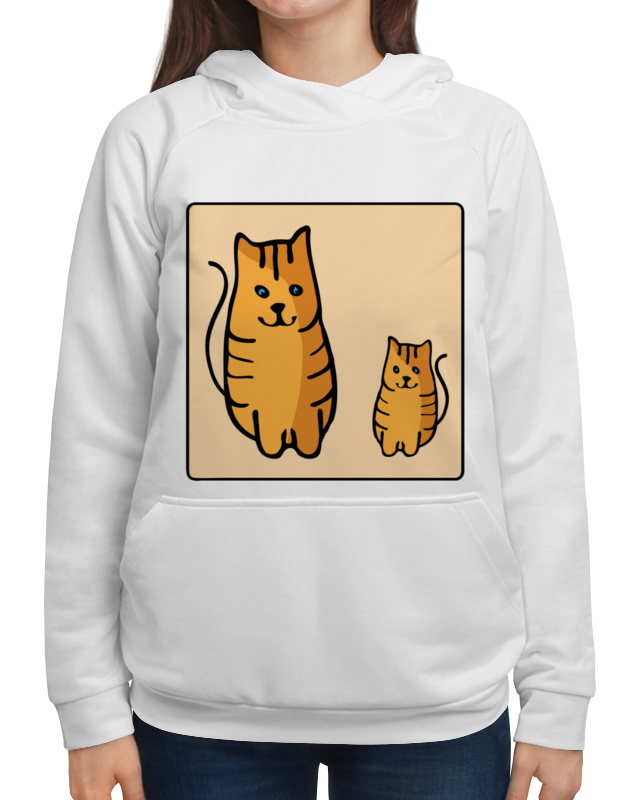 Printio Толстовка с полной запечаткой Два котика, смотрящие друг на друга printio футболка с полной запечаткой для девочек два котика смотрящие друг на друга