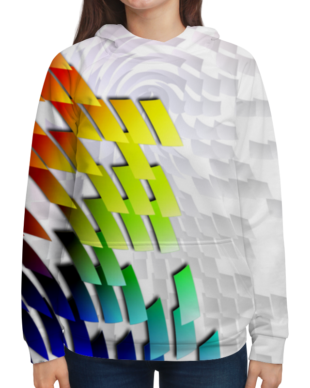 Printio Толстовка с полной запечаткой С яркой графической абстракцией. printio рюкзак 3d с яркой графической абстракцией