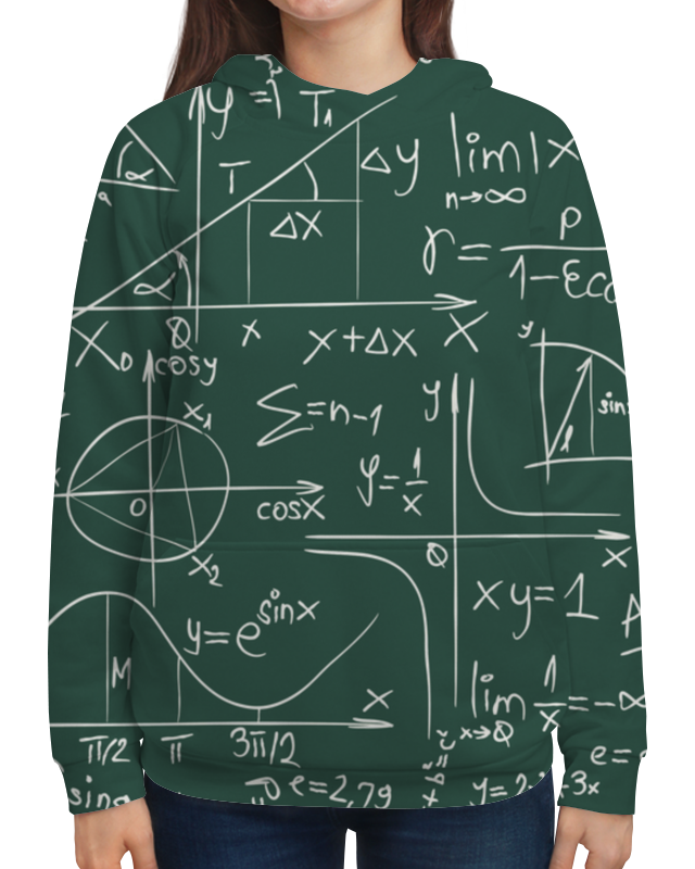 Printio Толстовка с полной запечаткой Математика старков с математические формулы и графики функций