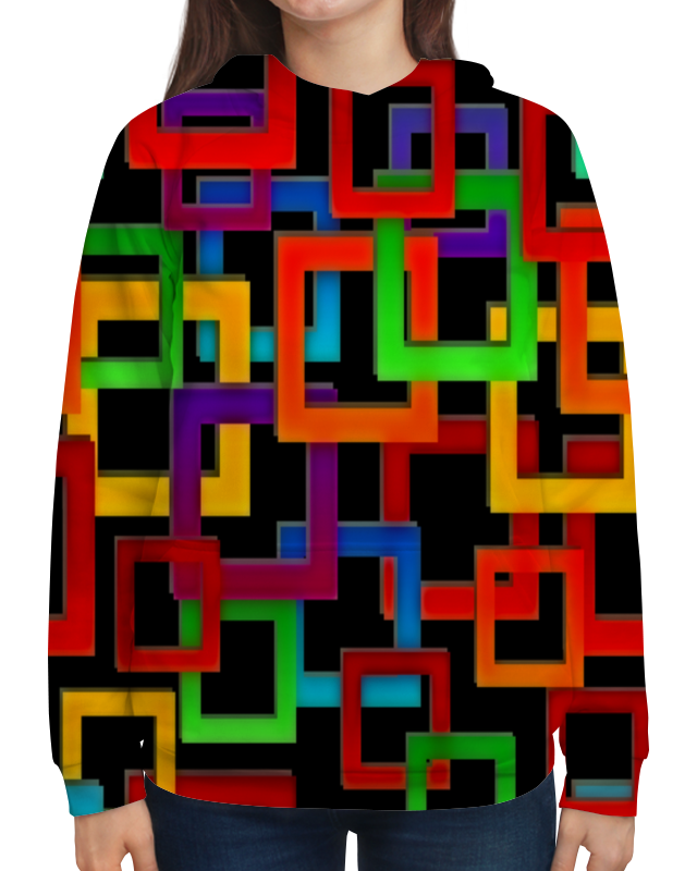 Printio Толстовка с полной запечаткой Цветные квадраты printio подушка 60х40 с полной запечаткой цветные квадраты
