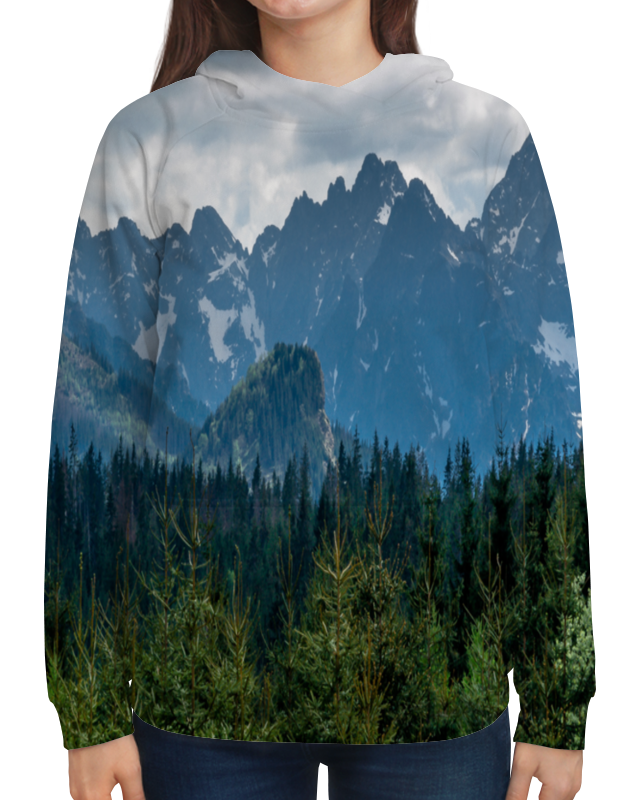 Printio Толстовка с полной запечаткой Серые горы printio футболка с полной запечаткой женская серые горы
