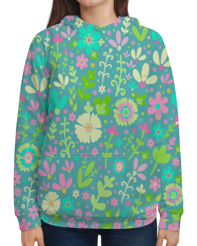 Printio Толстовка с полной запечаткой Цветочная полянка printio футболка с полной запечаткой для девочек цветочная полянка