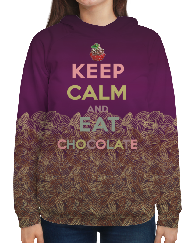 Printio Толстовка с полной запечаткой «keep calm and eat chocolate»