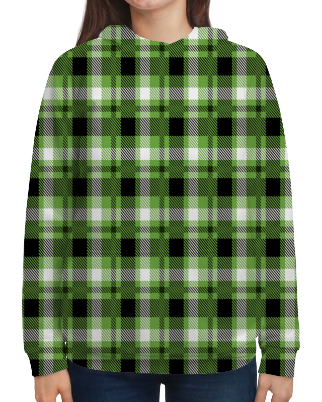 Printio Толстовка с полной запечаткой Зеленая клетка printio футболка с полной запечаткой мужская зеленая клетка