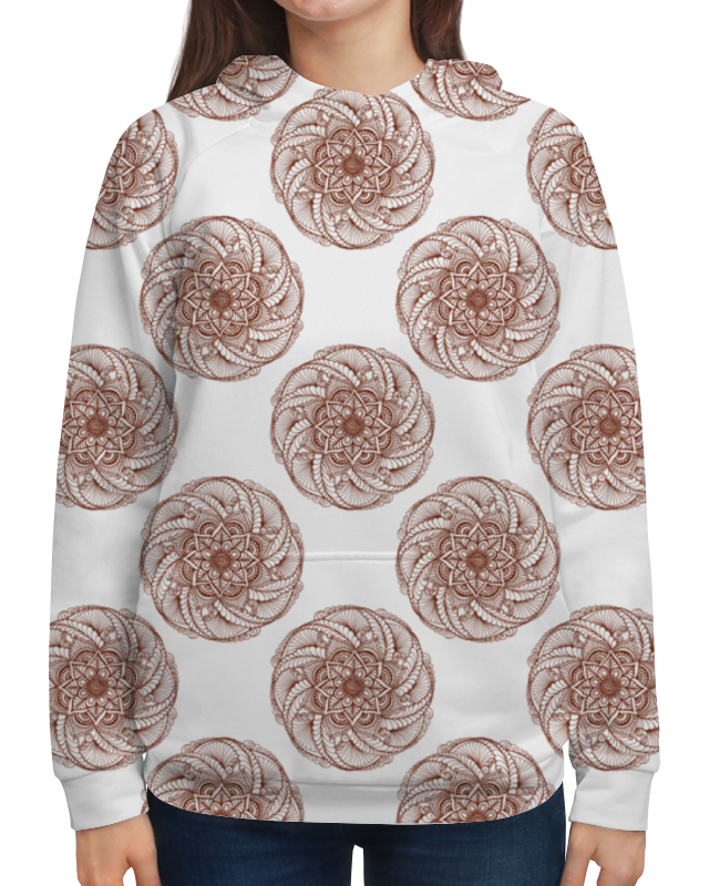 Printio Толстовка с полной запечаткой Орнамент в стиле росписи хной printio футболка с полной запечаткой для девочек флоральный орнамент мехенди