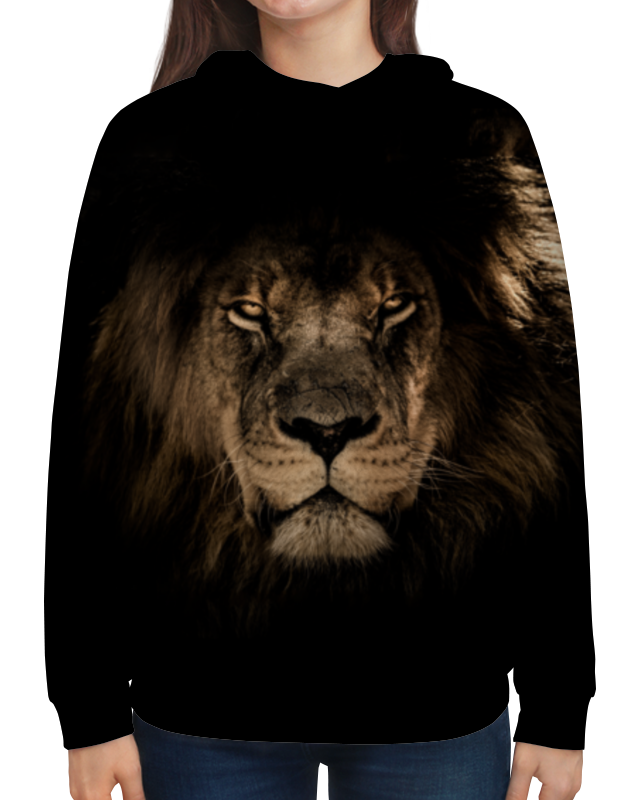 Printio Толстовка с полной запечаткой Хищный лев printio футболка с полной запечаткой мужская хищный лев
