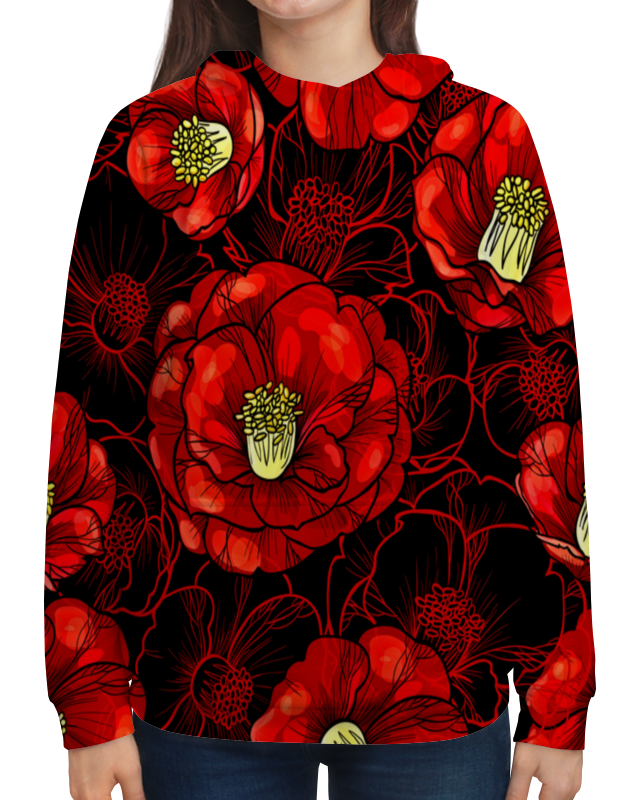 Printio Толстовка с полной запечаткой Цветы мака printio футболка с полной запечаткой для девочек цветы мака