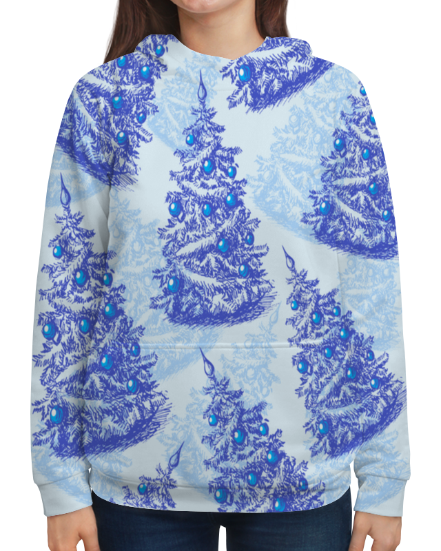Printio Толстовка с полной запечаткой Снежные елки printio свитшот мужской с полной запечаткой снежные елки