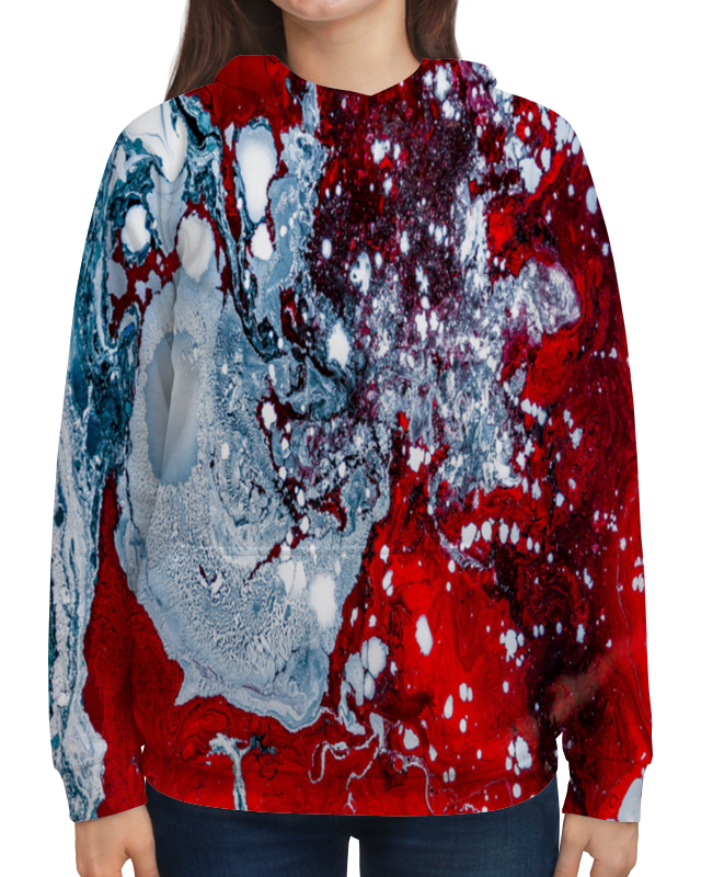 Printio Толстовка с полной запечаткой Красно-белые краски printio футболка с полной запечаткой женская красно белые краски
