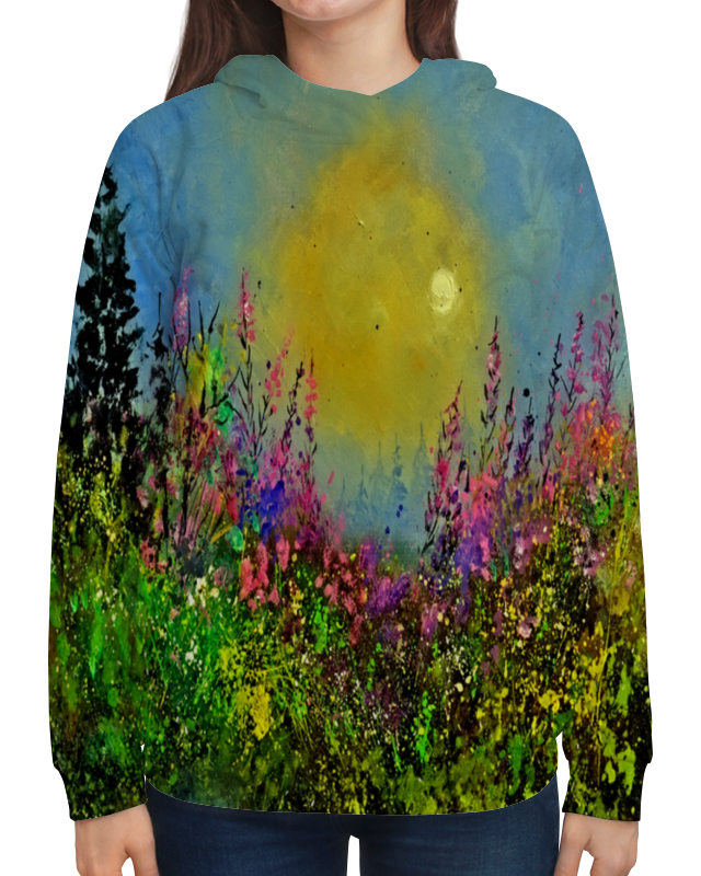 Printio Толстовка с полной запечаткой Весенний пейзаж