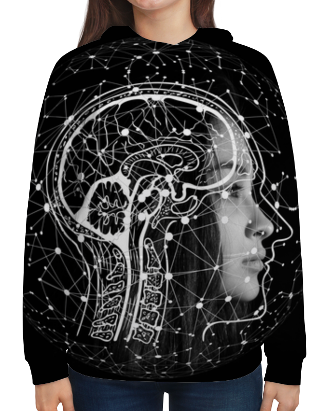 Printio Толстовка с полной запечаткой Нейро чб printio футболка с полной запечаткой женская нейро чб