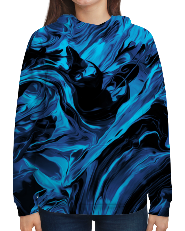 Printio Толстовка с полной запечаткой Черно-синие краски printio толстовка с полной запечаткой черно синие краски
