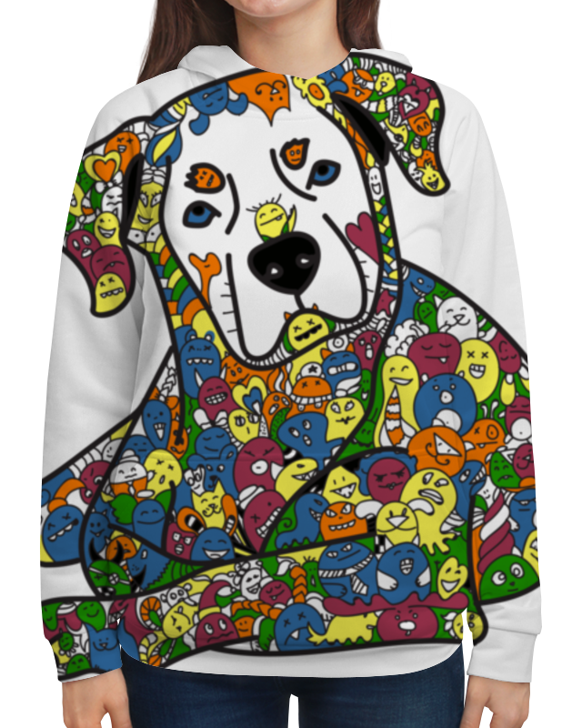 Printio Толстовка с полной запечаткой Собака из дудл монстров printio футболка с полной запечаткой мужская собака из дудл монстров