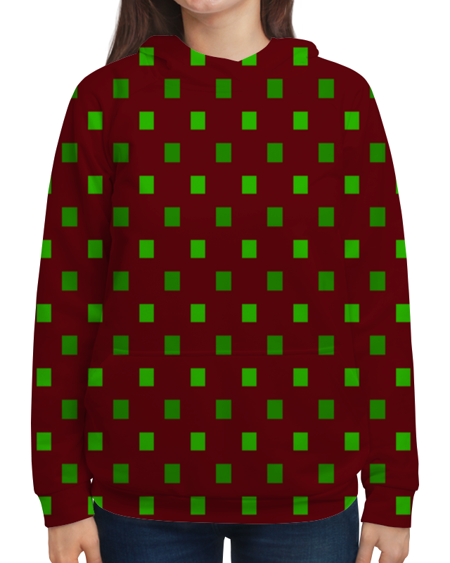 Printio Толстовка с полной запечаткой Зеленые квадраты printio футболка с полной запечаткой женская зеленые квадраты