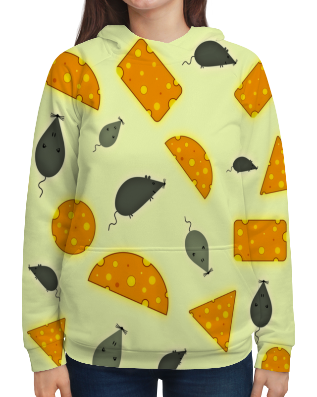 Printio Толстовка с полной запечаткой Мышь и сыр printio футболка с полной запечаткой мужская мышь и сыр