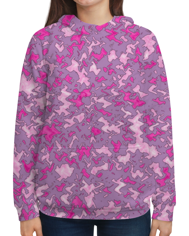 Printio Толстовка с полной запечаткой Камуфляж мраморный (розовый) printio футболка с полной запечаткой женская камуфляж мраморный розовый