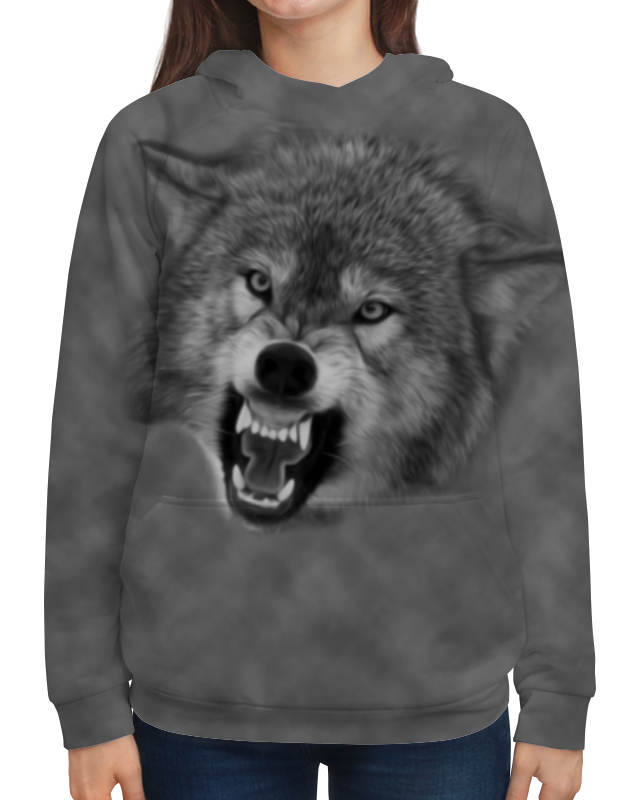 Printio Толстовка с полной запечаткой Оскал волка printio футболка с полной запечаткой мужская оскал волка
