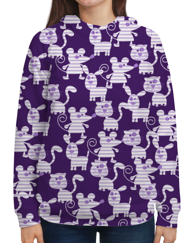 Printio Толстовка с полной запечаткой Коты, мыши и собаки printio футболка с полной запечаткой для мальчиков коты мыши и собаки
