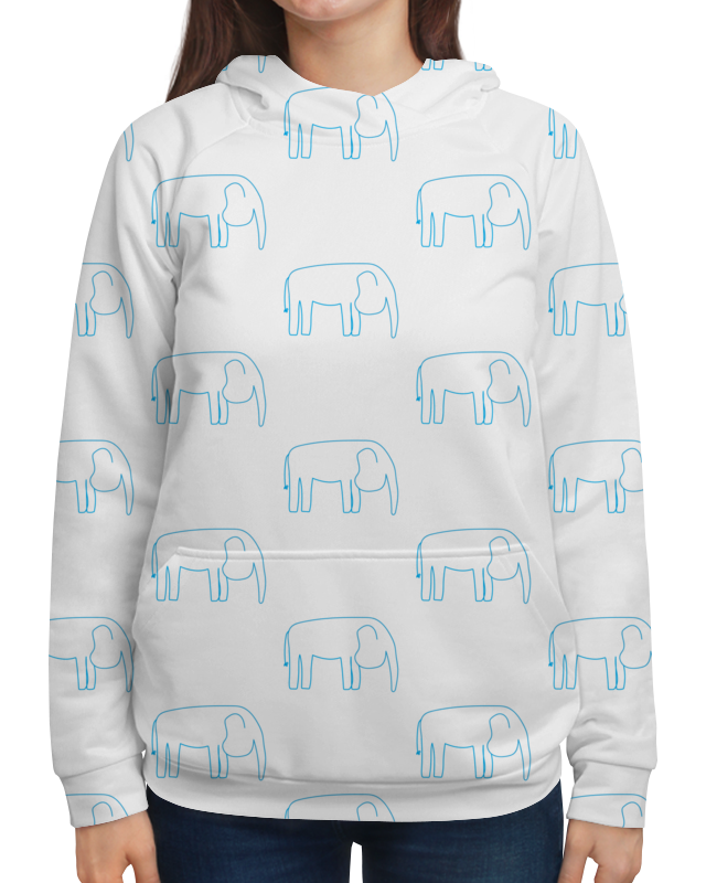 Printio Толстовка с полной запечаткой Синий слон printio футболка с полной запечаткой женская синий слон