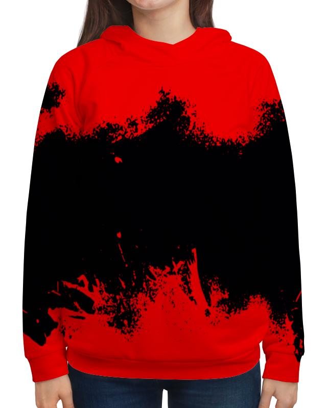 Printio Толстовка с полной запечаткой Черно-красные краски printio футболка с полной запечаткой мужская черно красные краски