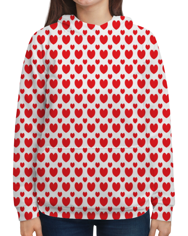 Printio Толстовка с полной запечаткой Красные сердечки printio толстовка с полной запечаткой красные сердечки
