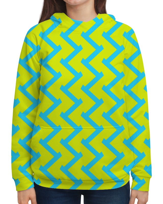 Printio Толстовка с полной запечаткой Желто-голубой узор printio толстовка с полной запечаткой желто зеленый узор