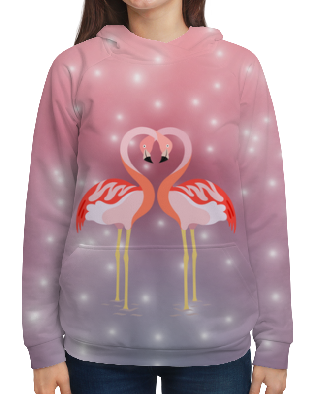 Printio Толстовка с полной запечаткой Влюбленные фламинго printio футболка с полной запечаткой для девочек влюбленные фламинго