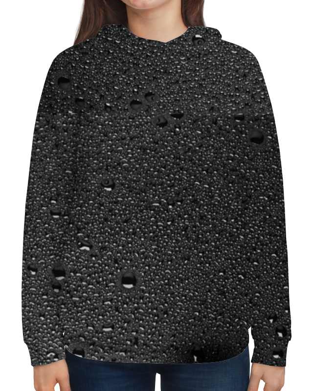 Printio Толстовка с полной запечаткой Женская черные капли printio сумка с полной запечаткой черные капли