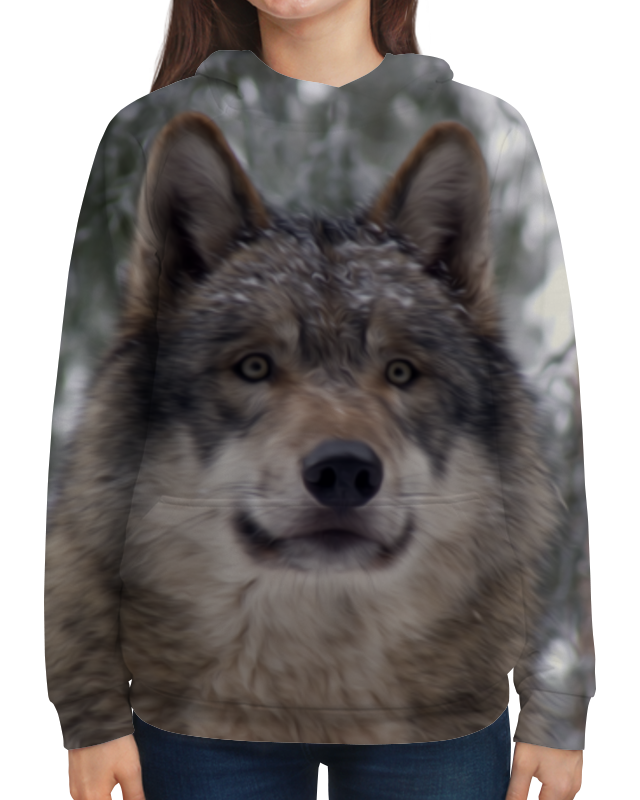 Printio Толстовка с полной запечаткой Волк в лесу printio футболка с полной запечаткой для девочек волк в лесу