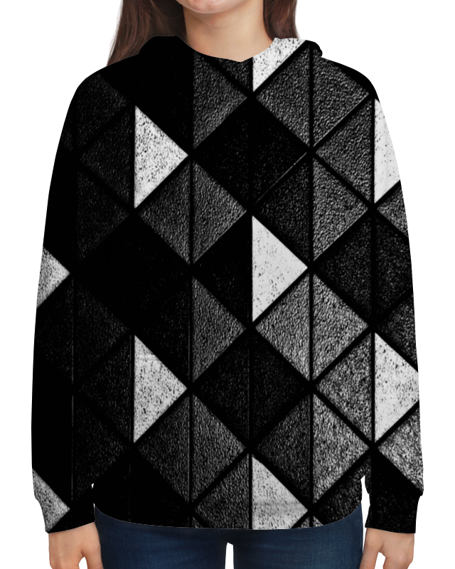 Printio Толстовка с полной запечаткой Черно-белые фигуры printio борцовка с полной запечаткой черно белые фигуры