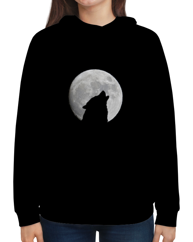 Printio Толстовка с полной запечаткой Волк и луна printio футболка с полной запечаткой для девочек волк и луна